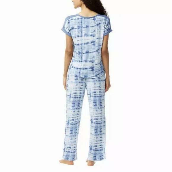 Lucky Brand Womens Pajamas Set 4 Piece Blue White - Picture 5 of 7